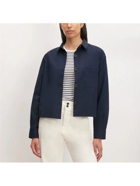 Everlane Structured Cotton Shirt/Jacket - GREEN
